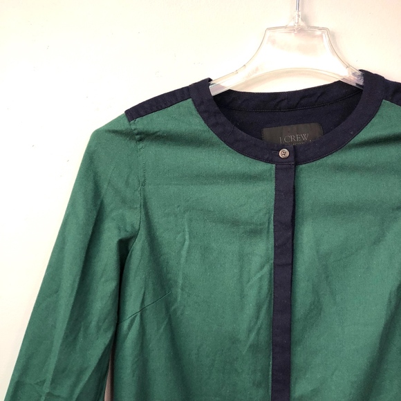 J. Crew Collection | Wool Green Blue Dress - Picture 2 of 6